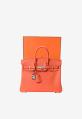 Birkin 25 in Orange Swift with Silver Hardware
