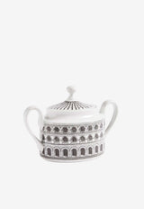 Fornasetti Architettura Porcelain Sugar Bowl Multicolor P21X441