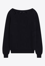 Prada Cut-Out Knit Sweater Blue P24P2ROOO17BH/Q_PRADA-F0008