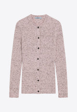Prada Ribbed Wool Cardigan Pink P25N79OOO173G/R_PRADA-F0028