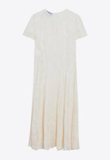 Prada Floral Jacquard Midi Dress Ivory P3Q30OOO17ZC/R_PRADA-F0304