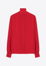 Prada Silk Scarf Blouse Red P420IOOO167C/Q_PRADA-F0011