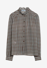 Prada Check-Patterned Buttoned Shirt Blue P449IOOO173N/R_PRADA-F0SV4