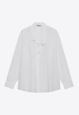 Prada Long-Sleeved Poplin Shirt White P480IOOO1XV2/R_PRADA-F0009