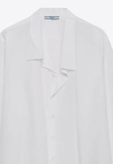 Prada Long-Sleeved Poplin Shirt White P480IOOO1XV2/R_PRADA-F0009
