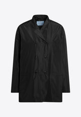 Prada Double-Breasted Technical Taffeta Jacket Black P502QOOO19O2/S_PRADA-F0002