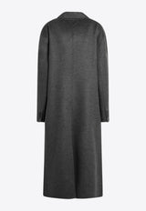 Prada Double-Breasted Wool and Cashmere Coat Gray P617SOOO179B/R_PRADA-F0480
