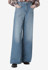 Isabel Marant Lemony Wide-Leg Jeans Blue PA0052FBD1H02I/S_ISAMA-30LU