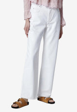 Isabel Marant Dromie Straight-Leg Pants White PA0636FAD1H04I/S_ISAMA-20WH