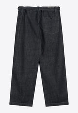 Lemaire Wide-Leg Belted Jeans Indigo PA1244LD1056/R_LEMAI-BL760