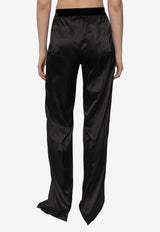 Silk Pants with Elastic-Waist