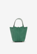 Picotin Lock 18 Eclat in Vert Moyen and Vert Peppermint Clemence with Gold Hardware