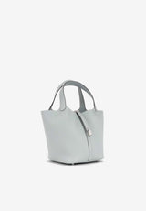 Picotin Lock 18 PM in Gris Pantin Clemence Leather with Palladium Hardware