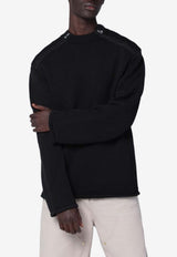 OAMC Peacemaker Mock-Neck Ribbed Sweater Black PCM2OK04AFL002/R_OAMC-99