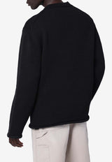 OAMC Peacemaker Mock-Neck Ribbed Sweater Black PCM2OK04AFL002/R_OAMC-99