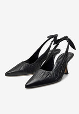 Manolo Blahnik Pelagalo 70 Nappa Leather Slingback Pumps PELAGALO 70 BLACK 0015 1603-0001