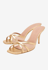 Malone Souliers Perla 70 Metallic Leather and Mesh Mules Gold PERLA 70-125 BEIGE/ANTIQUE GOLD/ANTIQUE GOLD
