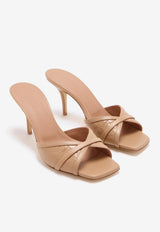 Malone Souliers Perla 70 Leather Mules PERLA 70-82 OATMEAL/OATMEAL