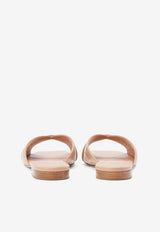 Malone Souliers Perla Leather Flat Mules PERLA FLAT 65 OATMEAL/OATMEAL