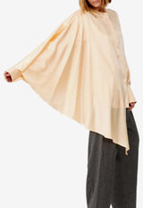 Materiel Airy Scarf Silk Draped Blouse Yellow PF25N2291SRBU_LIGHT YELL