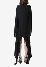 Materiel Scarf and Layer Silk Dress Black PF25N2309DRBK_BLACK