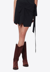 Isabel Marant Berenice Mini Wrap Skirt Black PJU0198FDA1N41I/R_ISAMA-01BK