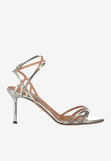 Aquazzura Polanco 75 Leather Sandals PLNMIDS0-SSYCCC SILVER