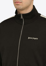 Palm Angels Logo Embroidered Track Jacket Black PMBA080S24FLE004/O_PALMA-1003