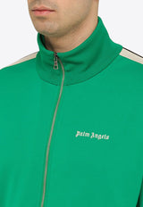Palm Angels Logo Embroidered Track Jacket Green PMBD058S24FAB001/O_PALMA-5503