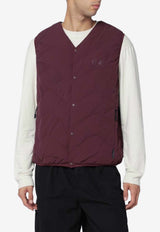 Purple Mountain Observatory Quilted Nylon Vest Burgundy PMO0080NY/R_PMO-WN