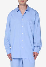 Tekla Cornflower Pajama Shirt Light Blue PPL-LSHIRT-346CO/Q_TEKLA-CF