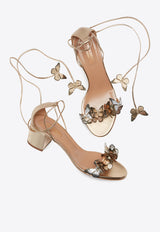 Aquazzura Papillon 50 Leather Sandals PPLMIDS0-NPL-SOG