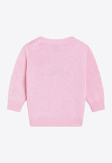 MC2 Saint Barth Kids Babies Trudi Ladybug Intarsia Knit Sweater Pink PRC000100450I/R_MC2-23EMB
