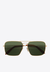 Retrosuperfuture Iggy 2.0 Aviator Sunglasses Green PRI-I1E9UMET/O_SUPER-GR