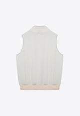 A.P.C. Fleece Zipped Logo Patch Vest White PSAKA-M02983PL/P_APC-AAC