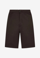 Herno Bermuda Track Shorts with Small-Plaque Black PT000174U_BLACK
