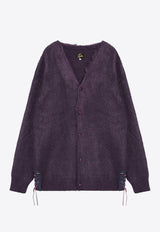 Needles Mohair Blend V-neck Cardigan Purple PU314WO/P_NEEDL-PU