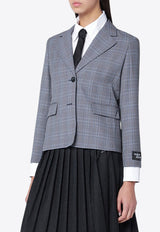 Checked Single-Breasted Blazer