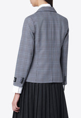 Checked Single-Breasted Blazer