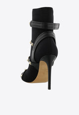 Valentino Rockstud 105 Stretch Knit Ankle Boots Black PW2S0F98LHG 0NO