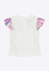 Emilio Pucci Junior Baby Girls Printed Ruffles T-shirt Ivory PW8061-J0177_IVORY