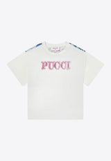 Emilio Pucci Junior Girls Textured Logo T-shirt Ivory PW8A31-Z2357_IVORY