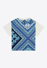 Emilio Pucci Junior Girls Textured Logo T-shirt Ivory PW8A31-Z2357_IVORY