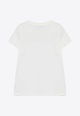 Emilio Pucci Junior Girls Fish Logo Print T-shirt Ivory PW8A61-Z2354_IVORY