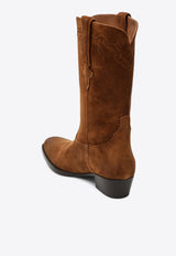 Paris Texas Hilda Suede Cowboy Boots Cognac PX1452XWACS/R_PATEX-CO