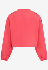 Emilio Pucci Junior Girls Embroidered Heart Sweatshirt Coral PX4A10-J0371_CORAL