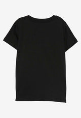 Emilio Pucci Junior Girls Embroidered-Logo T-shirt Black PX8B31-Z3186_BLACK