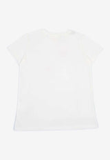 Emilio Pucci Junior Girls Embroidered-Logo T-shirt Ivory PX8B31-Z3186_IVORY