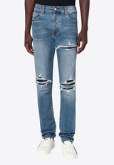 Amiri Slim-Leg Ripped Jeans Blue PXMD001CO/R_AMIRI-950