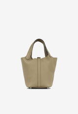Hermès Picotin 18 in Beige Marfa Clemence Leather with Palladium Hardware